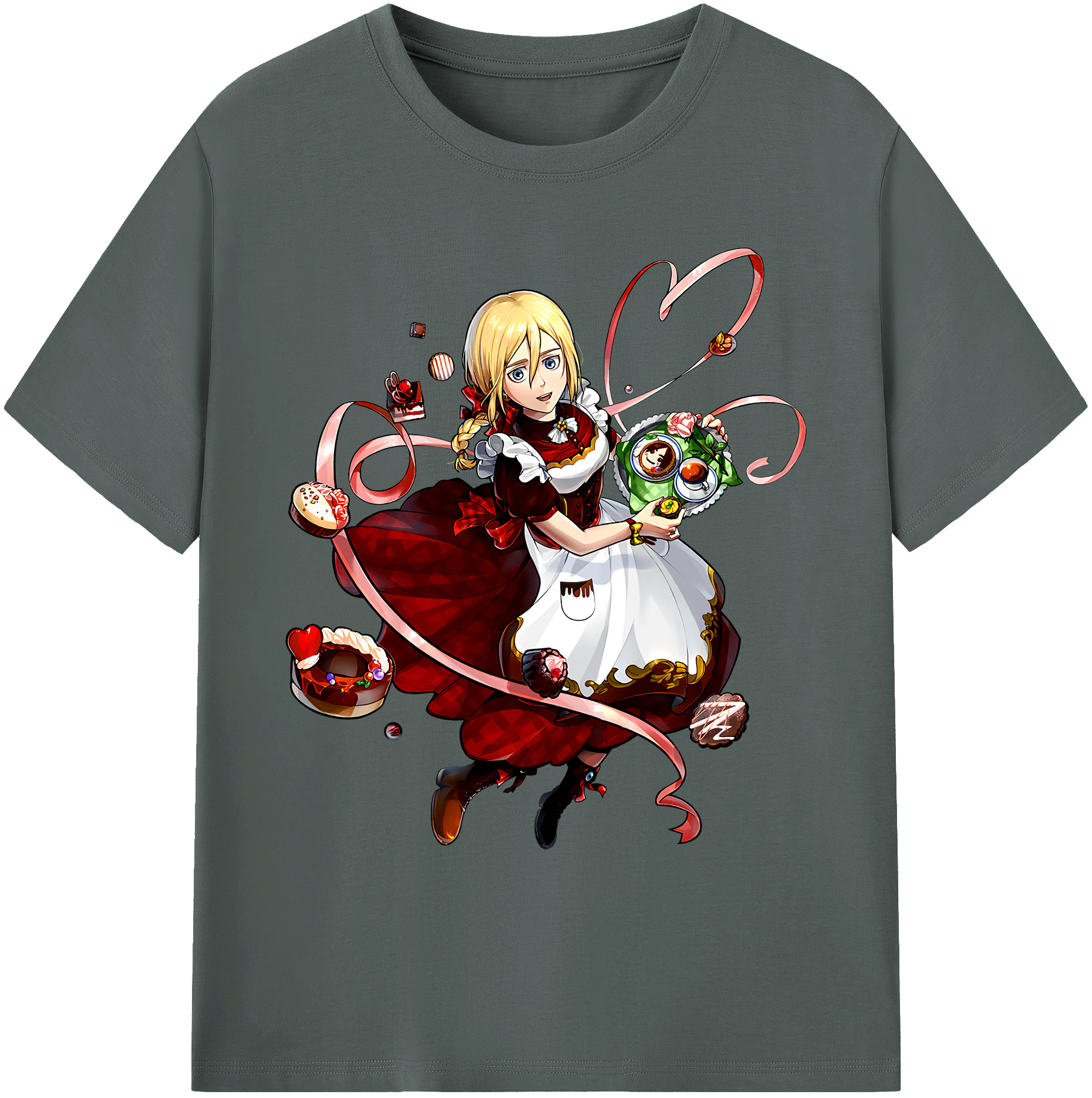 （画像用） 進撃の巨人 クリスタ·レンズ Attack on Titan Christa Lenz 綿100％ メンズ半袖Tシャツ｜肌触りやわらか＆通気性